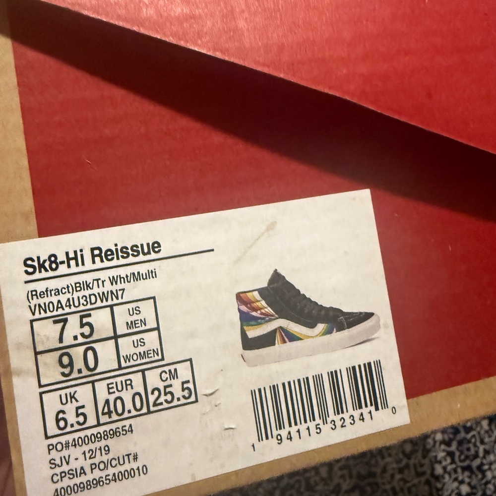 Vans Sk8-Hi Reissue Black and Multicolor Sneakers